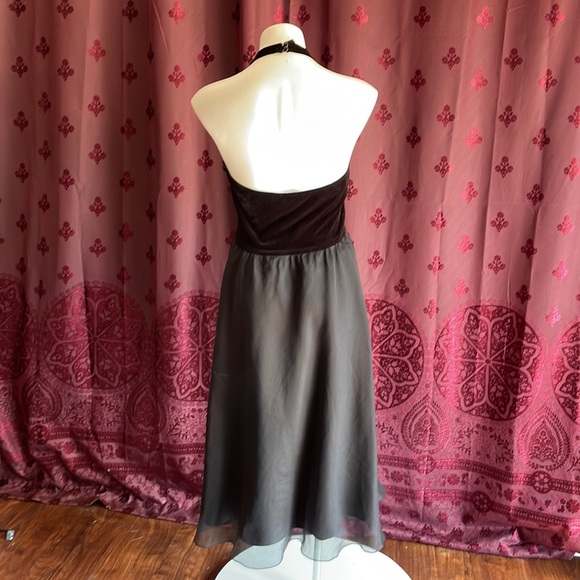 VTG Nineties Velvet Halter Dress Size Eight With Sash - Picture 7 of 14